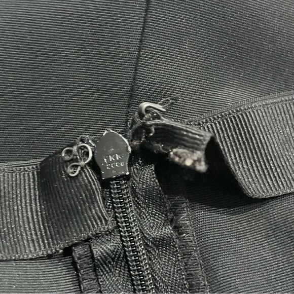 French Connection Black Pencil Skirt With Zipper Slit - Picture 6 of 6